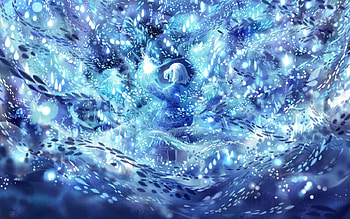 Light, blue, white, anime, girl, luminos, manga, bou nin HD wallpaper