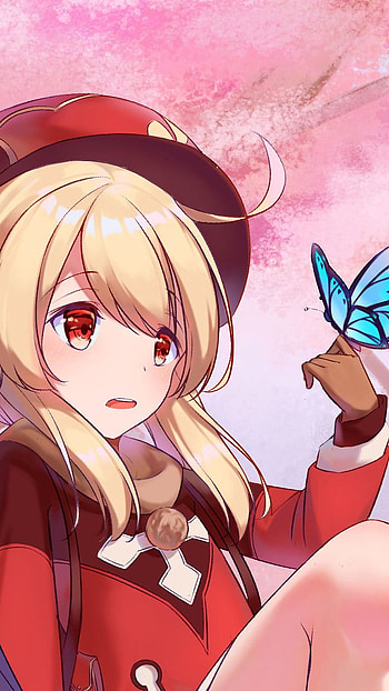 genshin impact, butterfly HD phone wallpaper