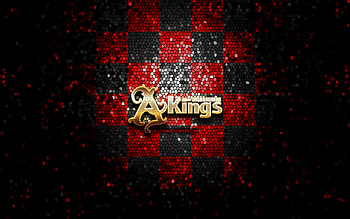 Bashundhara Kings FC, glitter logo, Bangladesh Premier League, red black checkered background, soccer, bangladeshi football club, Bashundhara Kings logo, mosaic art, football, Bashundhara Kings HD wallpaper