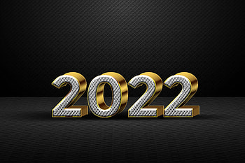 Happy New Year!, card, black, golden, silver, 2022, new year HD wallpaper
