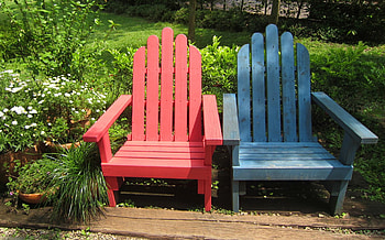 Take a seat, garden, relax, color HD wallpaper