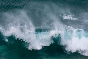 Nature, Water, Sea, Waves, View From Above, Foam HD wallpaper