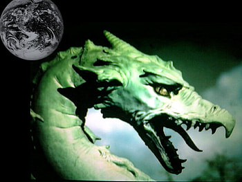 And then they where, night, dragon, dinosaur, green HD wallpaper
