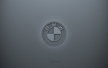 BMW logo, gray creative background, BMW emblem, gray paper texture, BMW, gray background, BMW 3d logo HD wallpaper