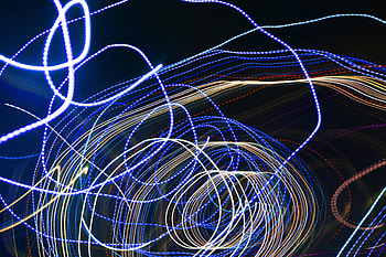 Lights, glowing lines, night HD wallpaper