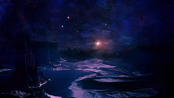 'Frozen planet'....., darkness, frozen, planet, sky, mystical HD wallpaper