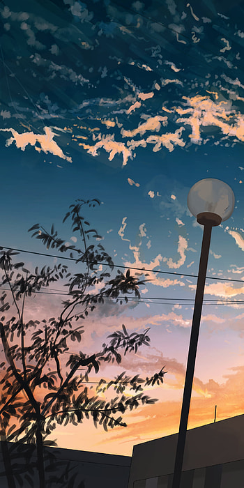 city, Anime, anime sunset, anime city HD phone wallpaper