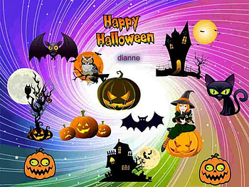 halloween,cat,birds,color, halloween, cats, birds, color HD wallpaper
