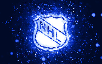 NHL dark blue logo, , dark blue neon lights, National Hockey League, dark blue abstract background, NHL logo, cars brands, NHL HD wallpaper