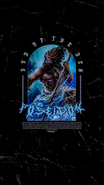 POSEIDON, aquaman, electric blue, art, fictional character, greek mythology, god of the sea, god HD phone wallpaper