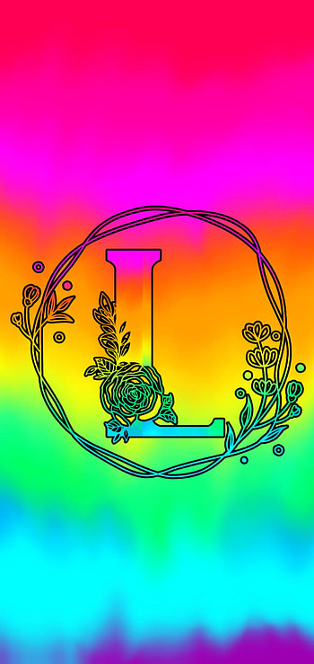 Tie Dye L, letter, tiedye HD phone wallpaper