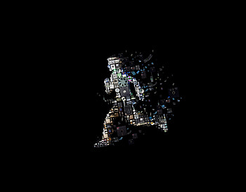 Run, man, technology, art HD wallpaper