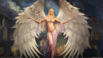 fantasy angel, wings, angel, abstract, fantasy HD wallpaper