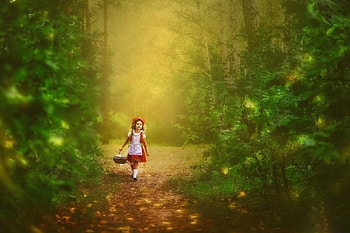 Girl, cute, forest, green HD wallpaper