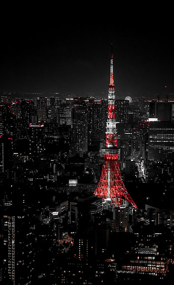Cities, Architecture, Building, View From Above, Dark, Night City, Tower HD phone wallpaper