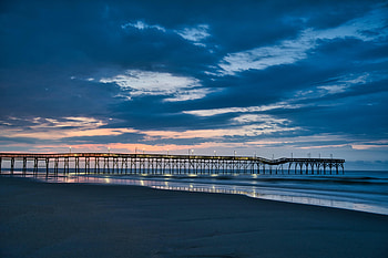 Nature, Sea, Sand, Horizon, Coast, Pier HD wallpaper
