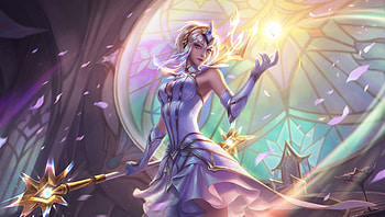 Elementalist, Lux splash, art, League of Legends HD wallpaper