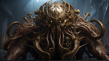 Dieselpunk tentacle titan, dieselpunk, tentacle, titan, octopus, creature HD wallpaper