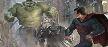 Superman And Batman Vs Hulk Artwork, superman, batman, hulk, artwork, artist, artstation HD wallpaper