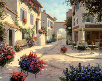 Sunny Afternoon, outdoor, city, art, streets, cool, flowers, paintings, beauty HD wallpaper