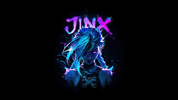 Jinx Dancing In The Shadows Of Anarchy, jinx-league-of-legends, league-of-legends, games, dark, black, artwork, art, digital-art, ai, video-games HD wallpaper