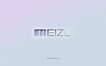 Meizu logo, cut out 3d text, white background, Meizu 3d logo, Meizu emblem, Meizu, embossed logo, Meizu 3d emblem HD wallpaper