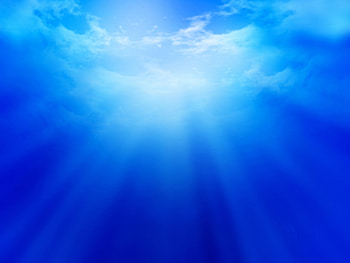 Blue Sky, clouds, sunbeams, morning HD wallpaper