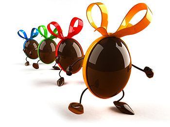 cheerful easter eggs, cheerful, easter, fantasy, eggs HD wallpaper