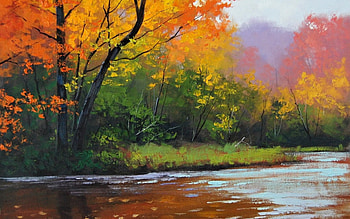 Autumn, colors, beautiful, painting HD wallpaper