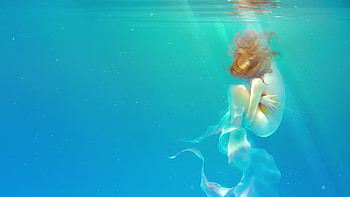 Water girl mermaid, Manual resize HD wallpaper