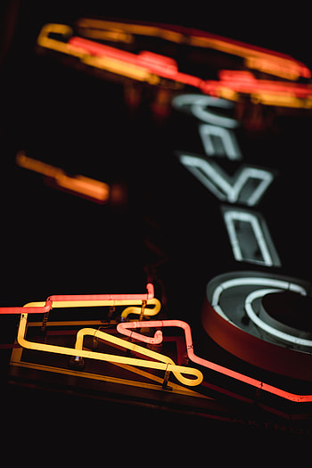 Dark, Shine, Light, Multicolored, Motley, Neon, Lamp, Sign, Signboard, Lamps, Electric HD phone wallpaper