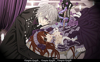 Vampire Knight, silver hair, lying down, teen, teens, knight, red hair, zero, male, female, friends, curtains, white, jacket, vampire, purple, anime, white hair, red, silver HD wallpaper
