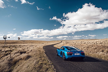 Grass, Audi, Cars, Road, Side View, R8, V10 HD wallpaper