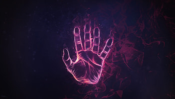 Hand Scan Blue Flames Digital Art, hand, artist, artwork, digital-art HD wallpaper