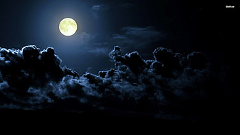 Moon Â· Cloudy sky - Fantasy ... HD wallpaper
