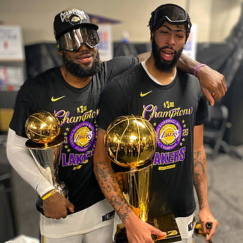 Anthony Davis and LeBron James, Los Angeles Lakers HD phone wallpaper