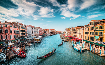 Venice, , Grand Canal, summer, italian cities, landmark, Venice cityscape, Italy, Europe HD wallpaper