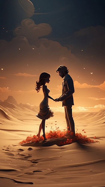 Enchanted Sunset Love - Romantic , Romantic, couple, romance, love HD phone wallpaper