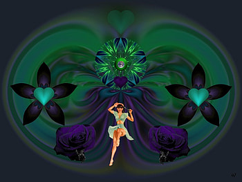 Pull the Ribbon from your Hair, eye candy, abstract, 3d, fractal, collage HD wallpaper