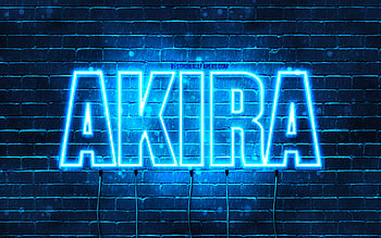 Happy Birtay Akira, , blue neon lights, Akira name, creative, Akira Happy Birtay, Akira Birtay, popular japanese male names, with Akira name, Akira HD wallpaper
