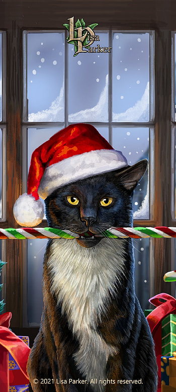 Lisa Parker krampuss, whiskers, Christmas, costume hat, festival, animal, window HD phone wallpaper