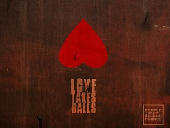 LOVE TAKES BALLS, takes, balls HD wallpaper