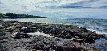 Punalu u Black Sand Beach, Hawaii, Hawaii, Sand, Black, Beach, Clouds, Blue, Sky, Lava, Ocean HD wallpaper