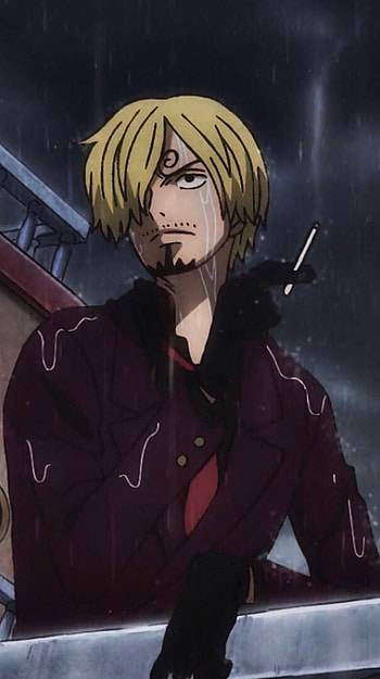 One piece, rainy, art, cartoon, sanji HD phone wallpaper