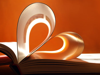 Book of love, tenderness, magic, feeling, believe, emotions, beauty, book, fantasy, light, love, love story, hope, papers, heart HD wallpaper