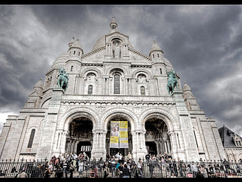Basilique Sacré-Coeur, Paris, catholic, roman, paris, church, landmark HD wallpaper