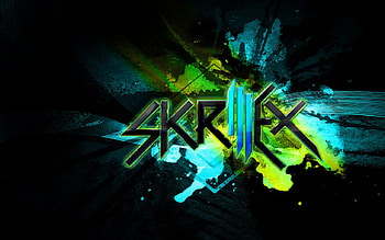 Skrillex, blue, black, green HD wallpaper
