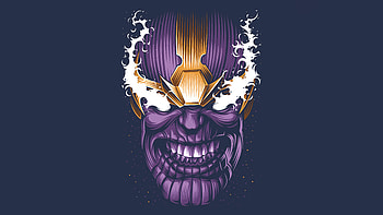 Thanos Face Minimal , thanos, supervillain, superheroes, minimalism, minimalist, artist, artwork, digital-art, behance HD wallpaper