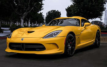 Trees, Cars, Front View, Dodge, Viper HD wallpaper