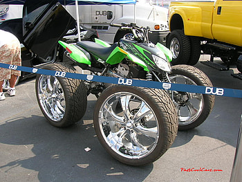 QUAD BIG AND CHROME, bike car hot rod big chrome quad HD wallpaper